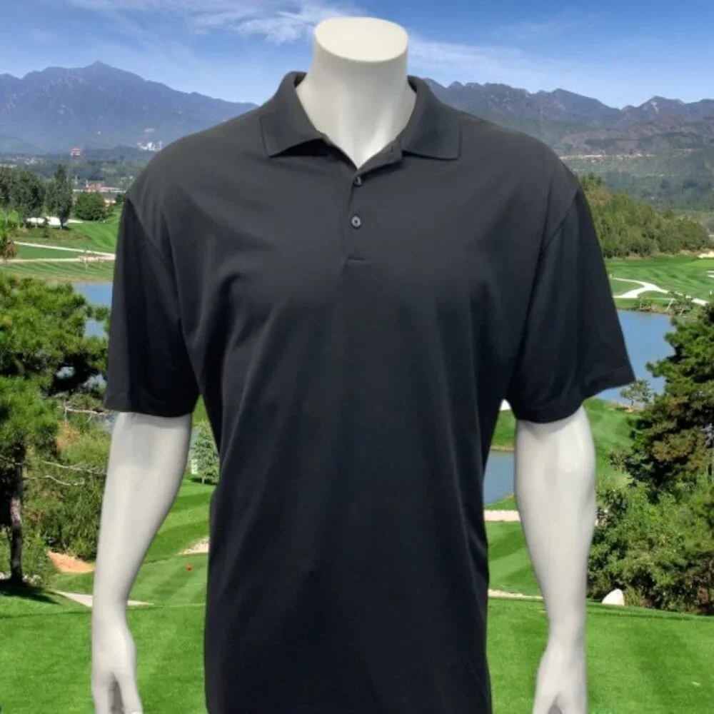 Nike Golf Dri-Fit Dark Gray Subdued Logo Short Sleeve Polo Shirt Size XL X-Large